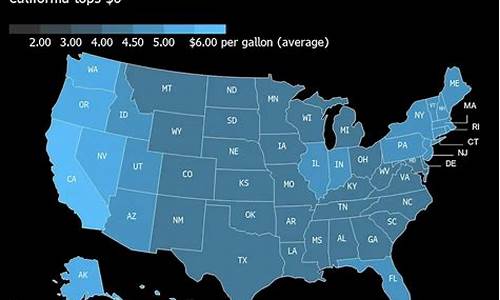 美国各个州的汽油价格对比_美国各个州的汽油价格对比图
