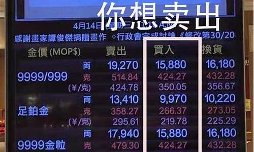 澳门今日金价多少一克2020年_澳门当地金价走势最新